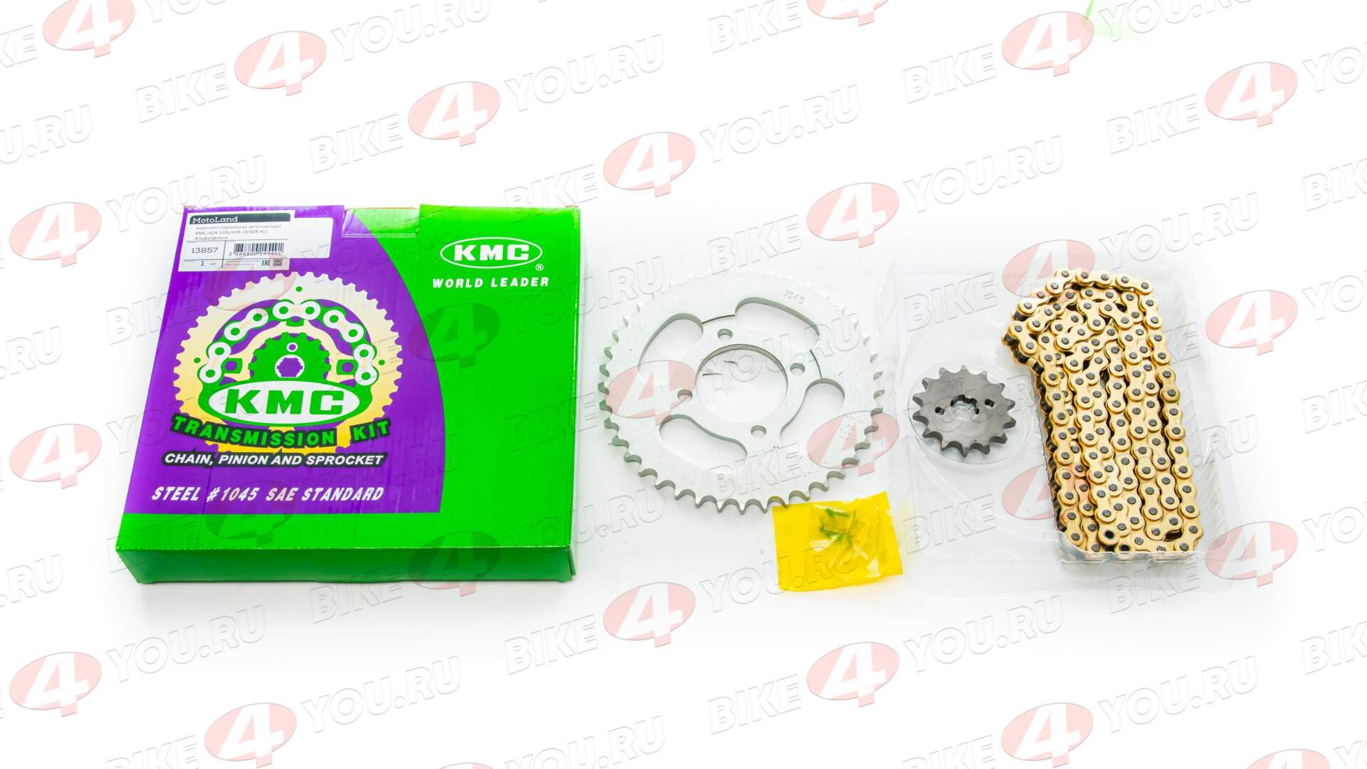 Приводная цепь+звезды (комплект) 428-120L/428-14/428-41 KMC Альфа/дельта